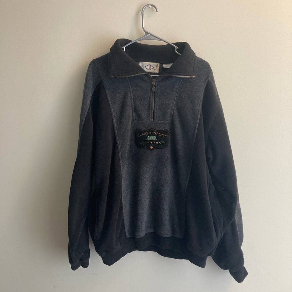 SDI vintage golf half zip sweatshirt size Large